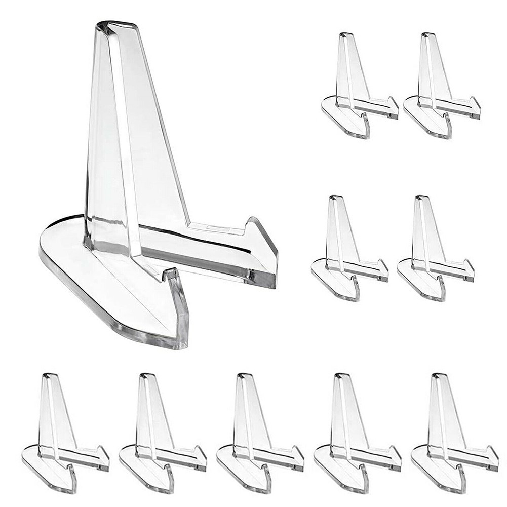 [MÀU SẮC] 2 Chân đế trưng bày tiền xu kỷ niệm Acrylic Giá đỡ trưng bày hình tam giác trong suốt