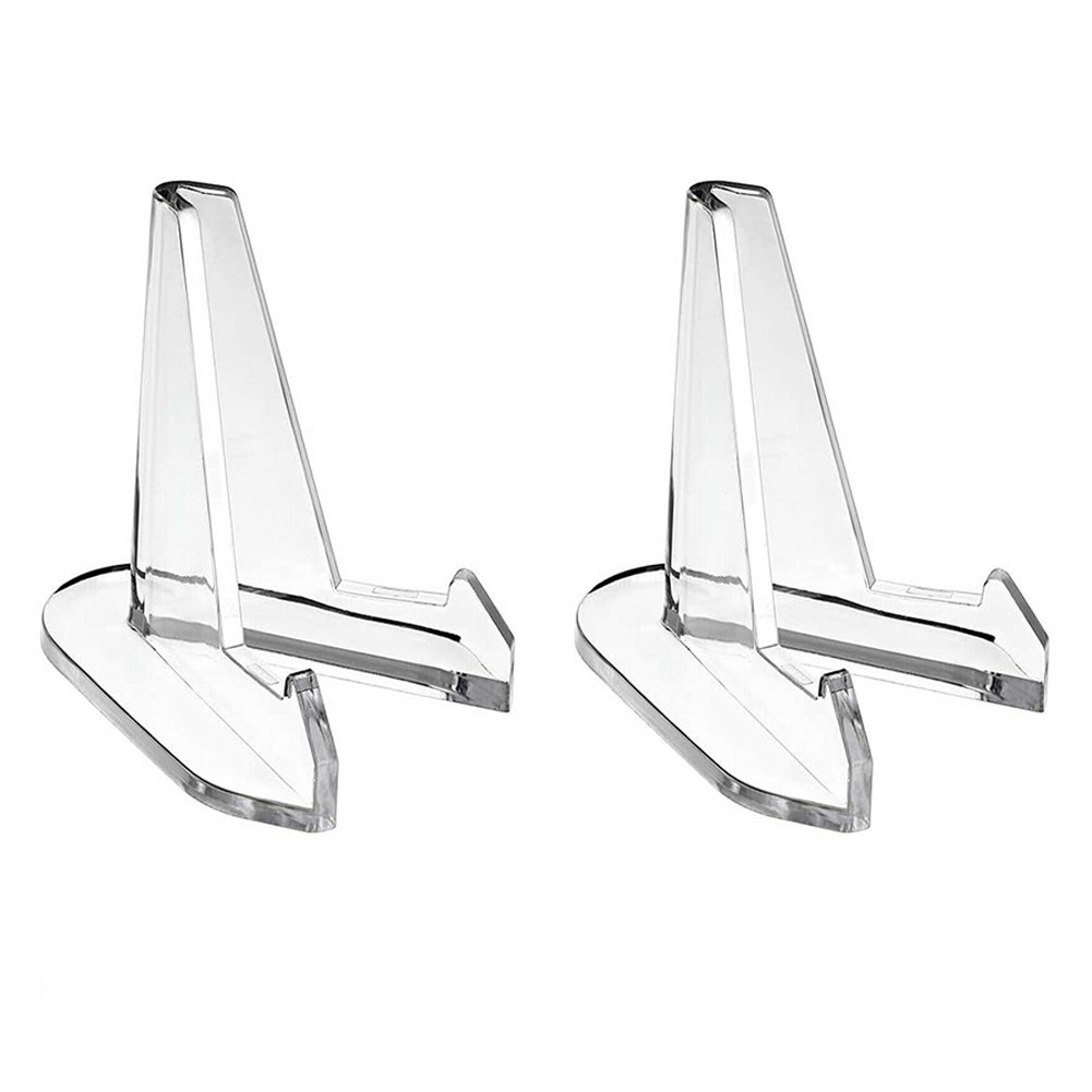 [MÀU SẮC] 2 Chân đế trưng bày tiền xu kỷ niệm Acrylic Giá đỡ trưng bày hình tam giác trong suốt