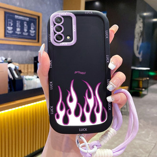 Ốp Lưng OPPO A74 A95 F19 F19s Reno 6 Lite Case Với Lanyard Thời trang