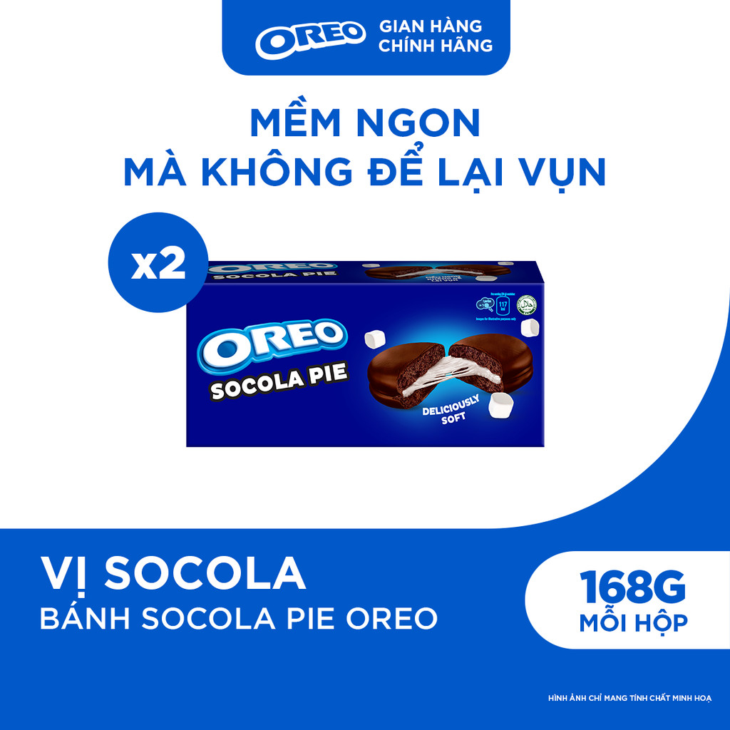 Combo 2 Bánh Socola Pie Oreo 168g
