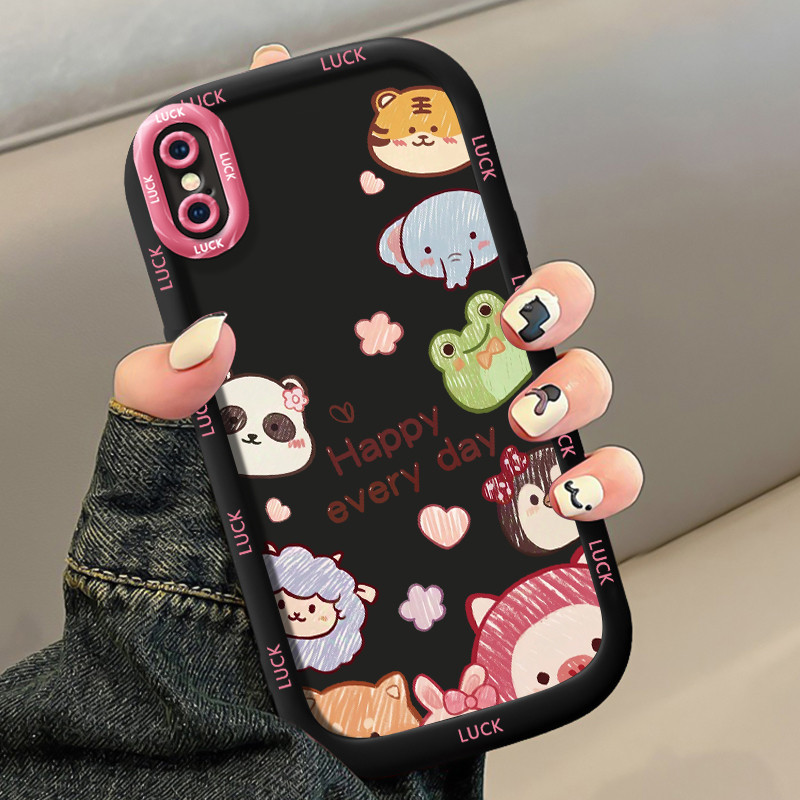 Ốp Lưng iPhone X Xs Xr Xs Max 7 Plus 8 Plus Case Hoạt hình Động vật nhỏ