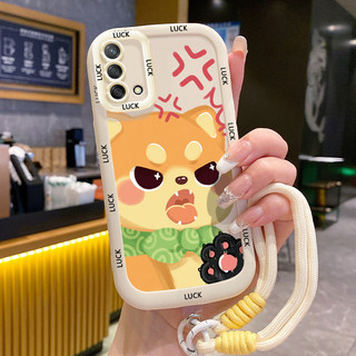 Ốp Lưng OPPO A74 A95 F19 F19s Reno 6 Lite Case Với Lanyard Hoạt hình Mèo