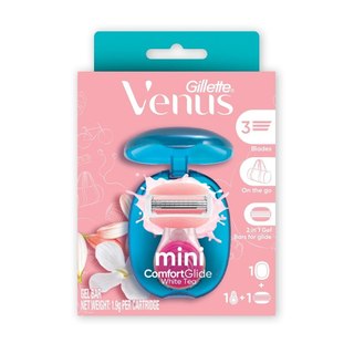 Dao Cạo Gillette Venus Mini ComfortGlide White Tea (1 Cán Dao + 1 Đầu Dao Cạo + 1 Nắp Bảo Vệ)