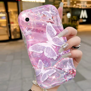 Ốp Lưng VIVO Y91C Y90 Y1s Case Trong suốt Hoạt hình bướm vẽ đẹp Z4838