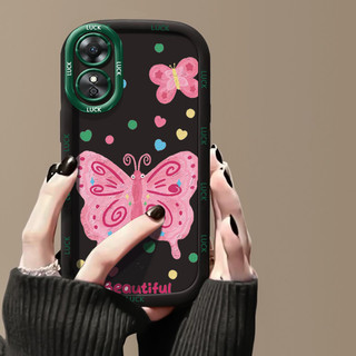 Ốp Lưng OPPO A17 A17K Case Vỏ mềm Dễ thương Vẽ Bướm