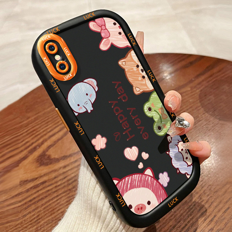 Ốp Lưng iPhone X Xs Xr Xs Max 7 Plus 8 Plus Case Hoạt hình Động vật nhỏ