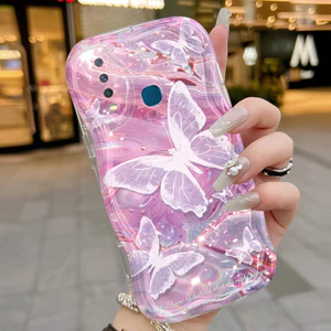 Ốp Lưng VIVO Y12 Y12i Y15 Y16 Y17 Y15s Y15a Y15c Y01 Y35 Y56 5G Y3 Y3s Case Trong suốt Hoạt hình bướm vẽ đẹp Z4838