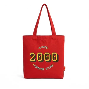 Túi Vải Canvas Đỏ Khóa Kéo In Hình Năm Sinh Retro Since Year Đựng Sách Laptop Đồ Cá Nhân Phong Cách Hàn Quốc a-tuid0191