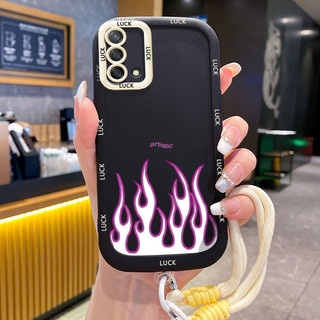 Ốp Lưng OPPO A74 A95 F19 F19s Reno 6 Lite Case Với Lanyard Thời trang