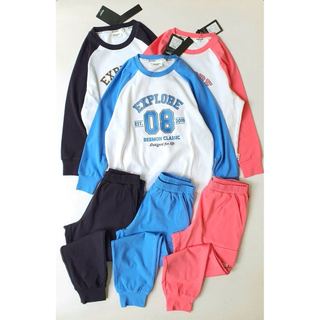 BM2605ST12 - Bộ cotton Beemon rib cổ tròn trẻ em size 120-160