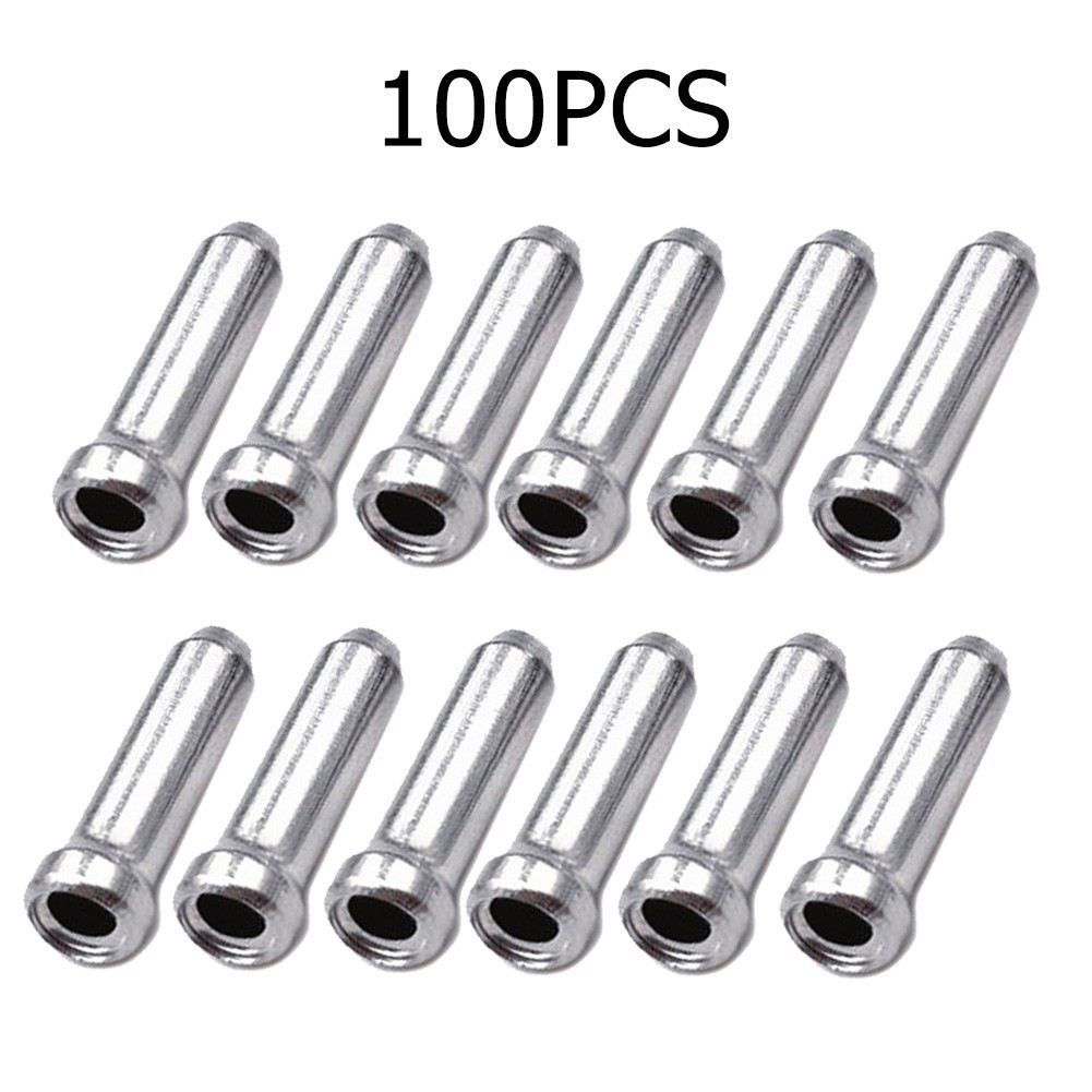 [Smellshi] Phụ Kiện Xe Đạp - 100 Chiếc Dây và Nắp Chặn Đầu Cáp Phanh
