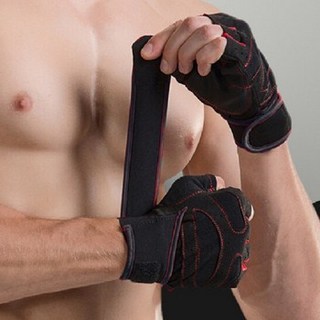 Đôi Găng Tay Tập Thể Thao, Tập Gym Có Dây Băng Chuyên Dụng