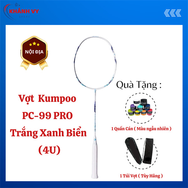 Vợt Cầu Lông Kumpoo PC-99 PRO Trắng Xanh Biển ( Nội Địa ) | Shopee Việt Nam