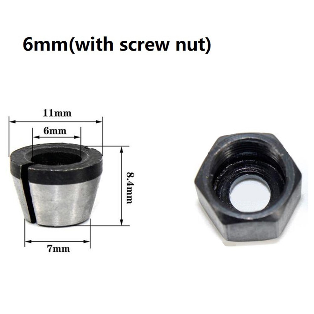[Smellshi] Bộ chuyển đổi kẹp Collet 6mm / 6.35mm / 8mm có đai ốc để khắc máy cắt tỉa