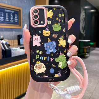Ốp Lưng OPPO A74 A95 F19 F19s Reno 6 Lite Case Với Lanyard Siêu Đáng yêu