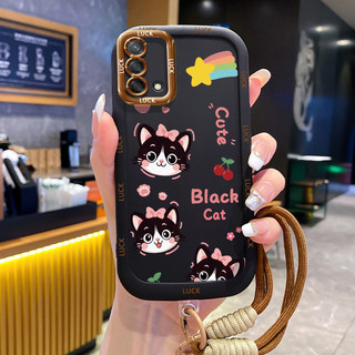 Ốp Lưng OPPO A74 A95 F19 F19s Reno 6 Lite Case Với Lanyard Siêu Đáng yêu