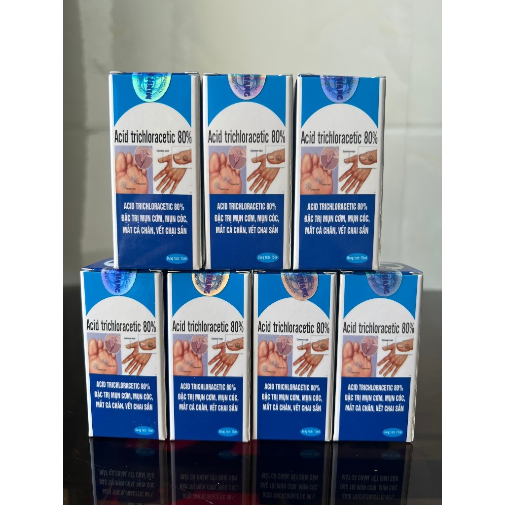 Lọ chấm mụn cơm, mụn cóc, mụn ruồi, sùi mào gà...Acid trichloracetic 80%- Chai 15ml( che tên sp)