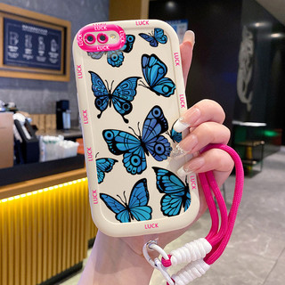 Ốp Lưng Realme C2 C2s OPPO A1KCase Với Lanyard Hoạt hình Bướm