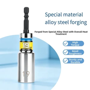 Bộ ổ cắm tác động hạng nặng 14 - 8-19mm với lớp hoàn thiện Chrome cho độ bền!