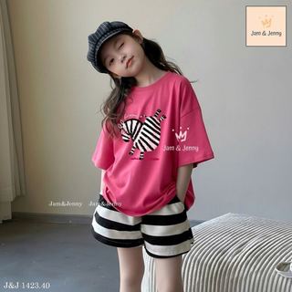 BJJCCĐ.1423 - Set bộ Jam & Jenny màu hồng ngựa size 6-12y