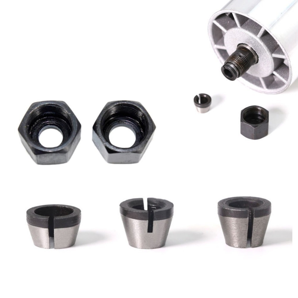 [Smellshi] Bộ chuyển đổi kẹp Collet 6mm / 6.35mm / 8mm có đai ốc để khắc máy cắt tỉa