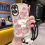 Ốp Lưng OPPO A17 A17K Case Hoa nhỏ đẹp Với Lanyard
