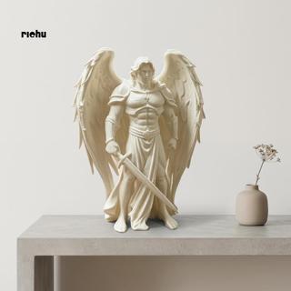 Richu 3D In Cánh Nam Thiên Thần Tượng Thiên Thần Trắng Tượng Thiên Thần Đế Ổn Định Thiên Thần Chiến Binh Điêu Khắc Cho Văn Phòng Tại Nhà Kệ Để Bàn Trang Trí Trang Trí
