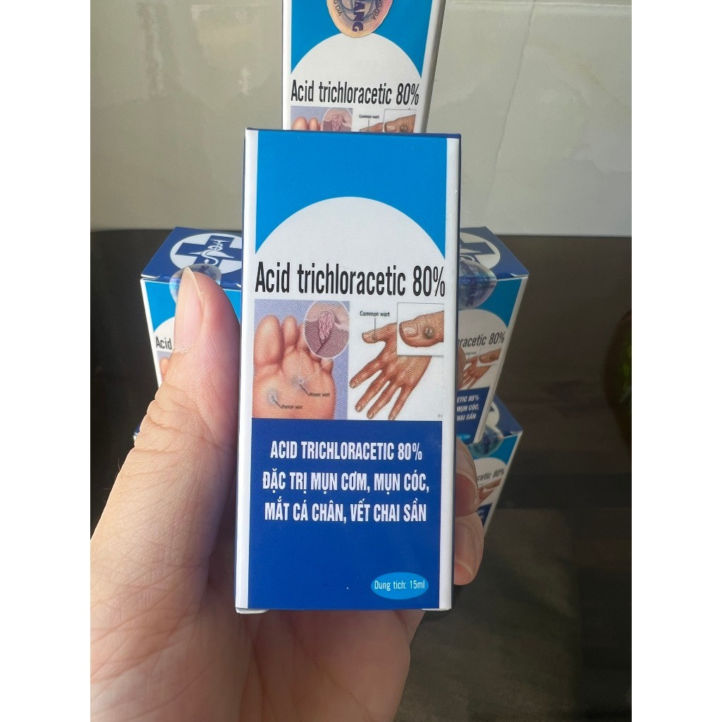 Lọ chấm mụn cơm, mụn cóc, mụn ruồi, sùi mào gà...Acid trichloracetic 80%- Chai 15ml( che tên sp)