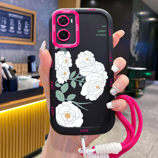 Ốp Lưng OPPO A36 A76 A96 Case Với Lanyard Hoa nhỏ đẹp