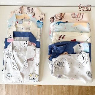 | SEUNKIDS | Bộ pijama dài tay cho bé gái bé trai bộ thu đông cho bé
