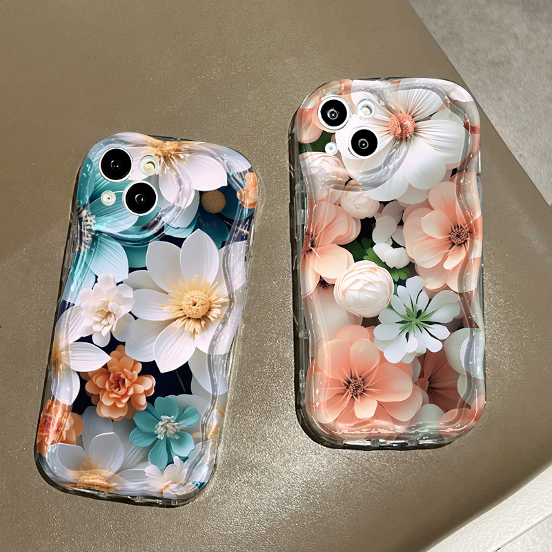 Ốp Lưng iPhone X Xs Max Xr 7 8 Se 2020 6 Plus 6s Plus 11 Pro Case Trong suốt Cao cấp Dễ thương Hoa vẽ đẹp