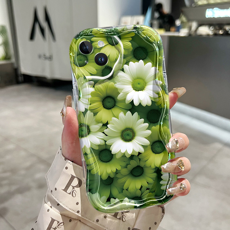 Ốp Lưng iPhone 16 Pro Max 15 Pro Max 14 Pro Max Plus 13 Pro Max 12 Pro Max Case Trong suốt Dễ thương Sáng tạo Daisy