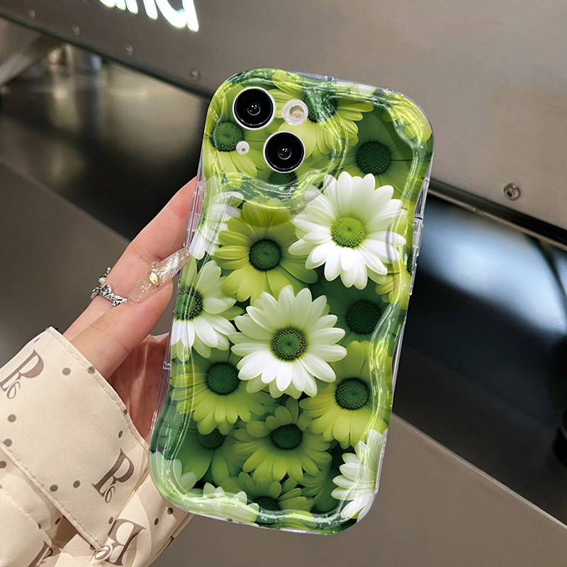 Ốp Lưng iPhone 16 Pro Max 15 Pro Max 14 Pro Max Plus 13 Pro Max 12 Pro Max Case Trong suốt Dễ thương Sáng tạo Daisy