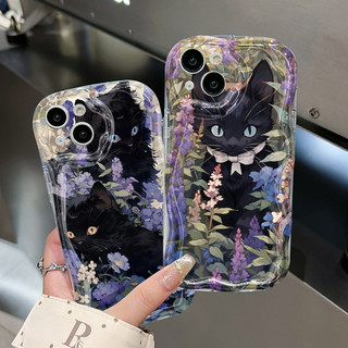 Ốp Lưng VIVO Y21 Y21s Y21t Y21e Y21a Y33t Y33s Y21G Y22 Y22s Y28 Case Trong suốt Hoạt hình Mèo đen đáng yêu