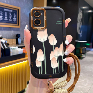 Ốp Lưng OPPO A36 A76 A96 Case Với Lanyard Hoa nhỏ đẹp