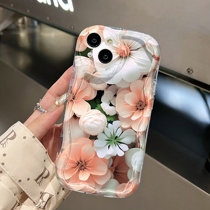 Ốp Lưng iPhone X Xs Max Xr 7 8 Se 2020 6 Plus 6s Plus 11 Pro Case Trong suốt Cao cấp Dễ thương Hoa vẽ đẹp