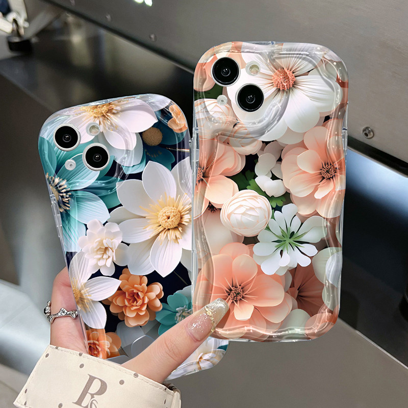 Ốp Lưng iPhone X Xs Max Xr 7 8 Se 2020 6 Plus 6s Plus 11 Pro Case Trong suốt Cao cấp Dễ thương Hoa vẽ đẹp