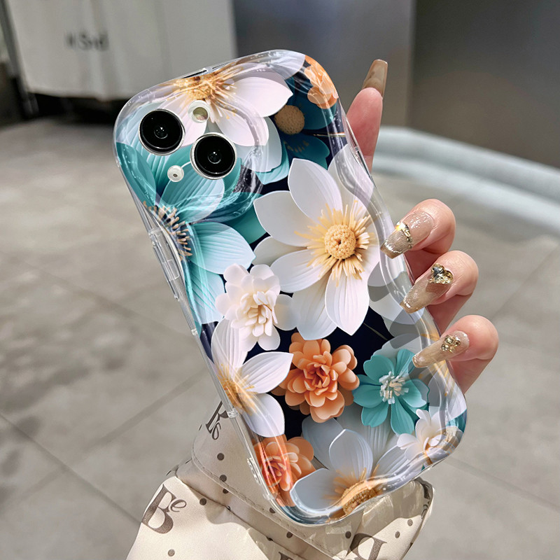 Ốp Lưng iPhone X Xs Max Xr 7 8 Se 2020 6 Plus 6s Plus 11 Pro Case Trong suốt Cao cấp Dễ thương Hoa vẽ đẹp