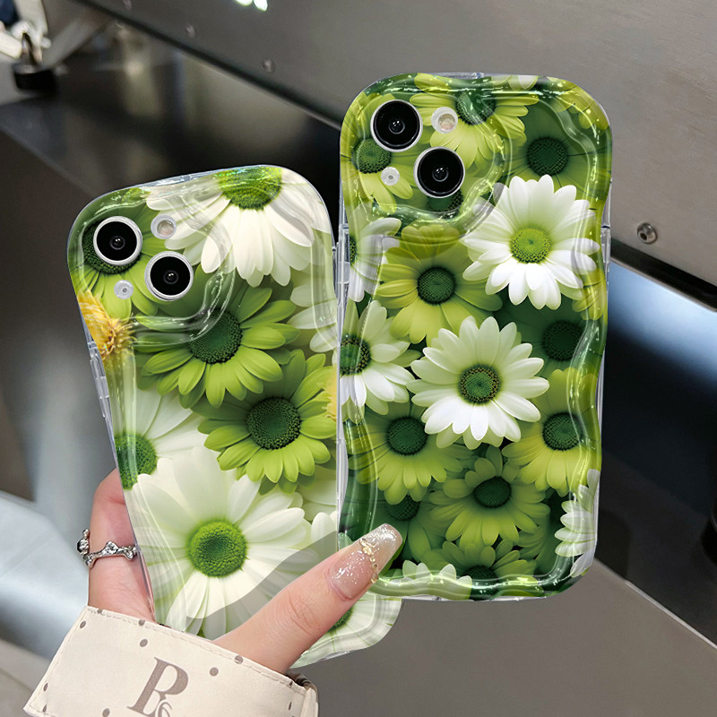 Ốp Lưng iPhone 16 Pro Max 15 Pro Max 14 Pro Max Plus 13 Pro Max 12 Pro Max Case Trong suốt Dễ thương Sáng tạo Daisy