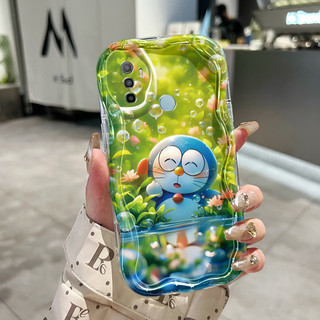 Ốp Lưng OPPO A53 2020 A33 2020 A53s A54 A32 A11s Case Trong suốt Hoạt hình Mèo xanh đáng yêu