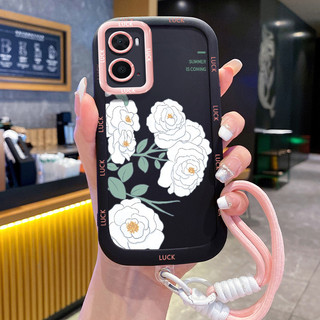 Ốp Lưng OPPO A36 A76 A96 Case Với Lanyard Hoa nhỏ đẹp