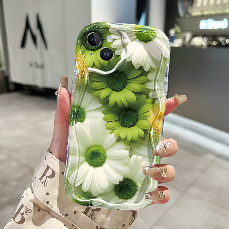 Ốp Lưng iPhone 16 Pro Max 15 Pro Max 14 Pro Max Plus 13 Pro Max 12 Pro Max Case Trong suốt Dễ thương Sáng tạo Daisy