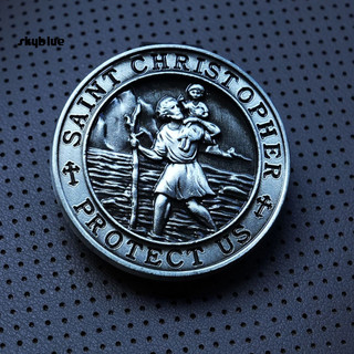 {skyblue.ph} Kẹp Tấm Che St Christopher Cho Xe Ô Tô Kim Loại Saint Christopher Bùa Hộ Mệnh An Toàn Talisman Phụ Kiện Ô Tô Cho Người Lái Xe Gia Đình