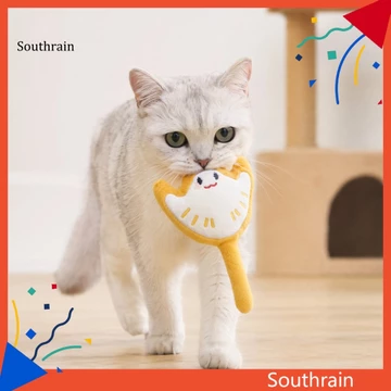 {southrain.th} Đồ chơi cho mèo, Đồ chơi đại dương sang trọng cho mèo, Hình dạng tia cá mập Kicker tương tác, Đồ chơi mọc răng nhai mềm để giảm căng thẳng, Vệ sinh răng miệng cho mèo trong nhà