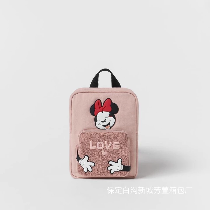 ZARA Ba Lô Mini Ba Lô Trẻ Em Ba Lô Trẻ Em Mới Ba Lô Bé Gái Minnie Hợp Thời Trang Dễ Thương Mẫu Giáo Ba Lô