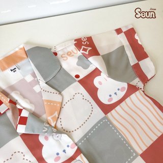 | SEUNKIDS | Bộ pijama tay ngắn quần dài cho bé trai bé gái bộ đồ cho bé