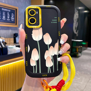 Ốp Lưng OPPO A36 A76 A96 Case Với Lanyard Hoa nhỏ đẹp