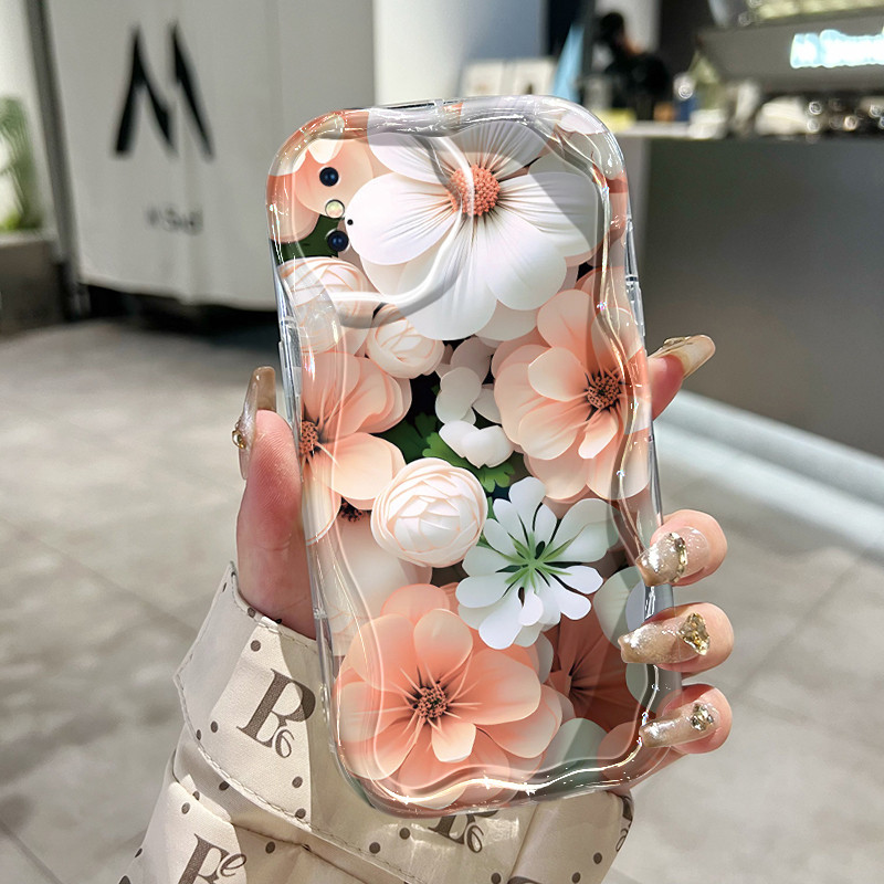 Ốp Lưng iPhone X Xs Max Xr 7 8 Se 2020 6 Plus 6s Plus 11 Pro Case Trong suốt Cao cấp Dễ thương Hoa vẽ đẹp
