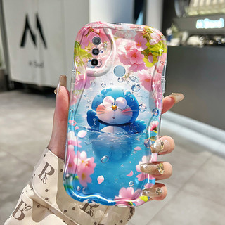 Ốp Lưng OPPO A53 2020 A33 2020 A53s A54 A32 A11s Case Trong suốt Hoạt hình Mèo xanh đáng yêu