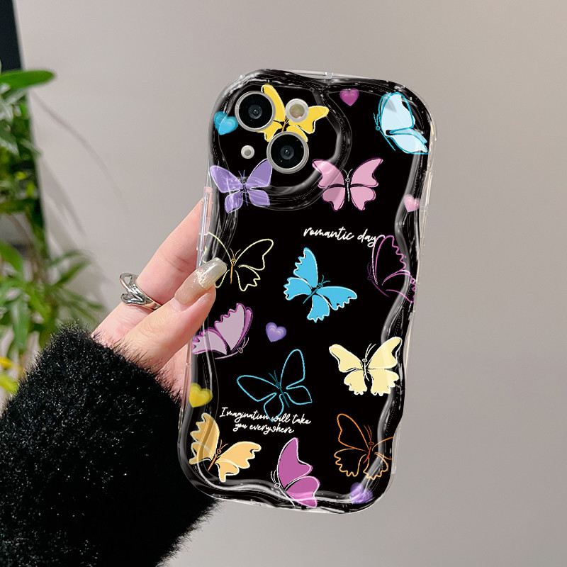 Ốp Lưng OPPO A95 A93 Reno 6 Lite Reno 4F Reno 4 Lite F19 F19s Case Trong suốt Vỏ mềm Mẫu bướm đẹp đáng yêu